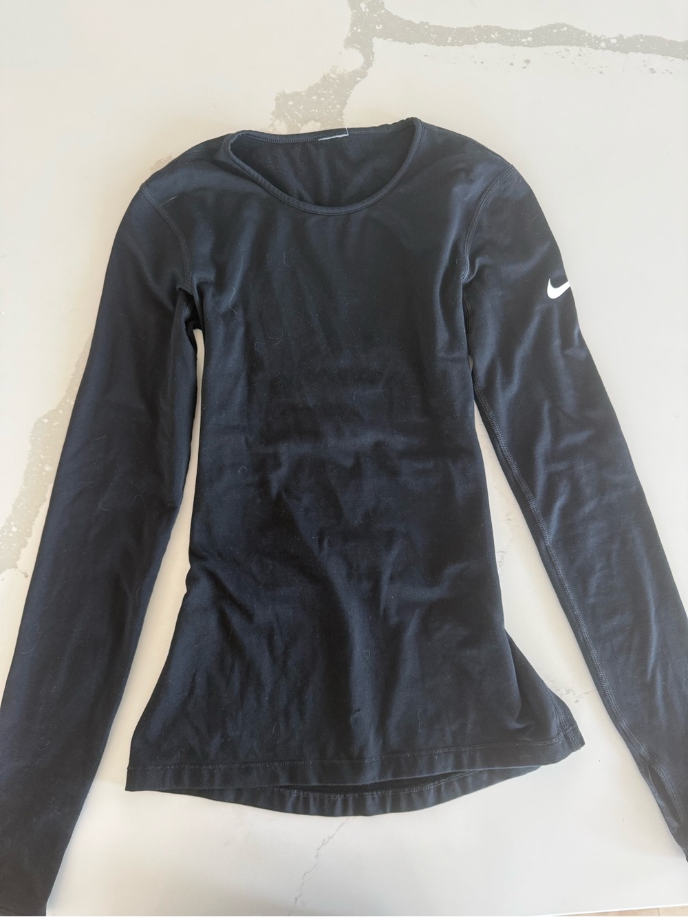 Nike Black Long-Sleeve Slim Performance Top